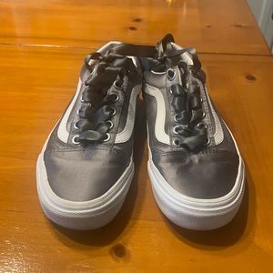 Vans gray satin shoes